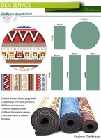 Tapis de méditation antidérapant, impression personnalisée sur mesure, tapis de yoga rond en daim