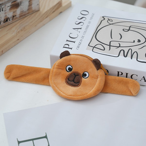 Hot Sale Kawaii 3D Cartoon Plush Capybara Wallet Snap <b>Bracelet</b> Storage Function Unisex Children's Party Activity Gift - Product Image 3