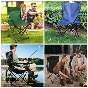 Sedia Pieghevole Portatile Leggera in Acciaio e Oxford <span class=keywords><strong>per</strong></span> Campeggio, Pesca e <span class=keywords><strong>Spiaggia</strong></span> con Schienale - OEM All'ingrosso - Product Image 2