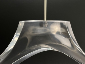 Single Tier Anti-Slip 40*3.6CM Acrylic Coat <strong>Hanger</strong> Clear Transparent Clothing Organizer for Wardrobe for Store Use - Product Image 3