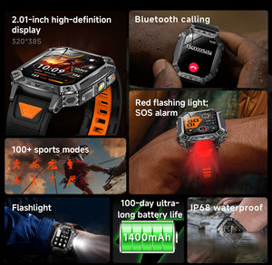 2026 AK86 Outdoor Sports Smartwatch with BT Calling IP68 Waterproof 2.01 Inch Screen 1400mAh Large Battery 100+ Sport Modes - Product Image 2
