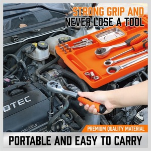 Premium DIY Grade Steel Automotive Non-Slip Flexible <b>Tool</b> Tray Organizer Multi-Purpose Mats Magnetic <b>Small</b> Parts PICUS968 Foldab - Product Image 2