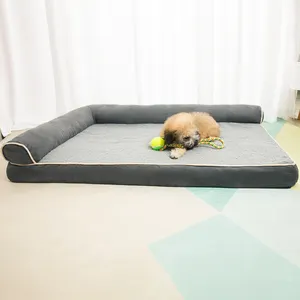 Luxe Grote Afneembare Knusse Sofa-Stijl Hete Verkoop Zachte Luxe Traagschuim Wasbaar Orthopedisch Kussenhoes Hondenbed