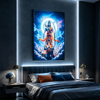 Tenture murale LED lumineuse porcelaine cristal ornée strass, motif zèbre tendance pour déco intérieure maison moderne
