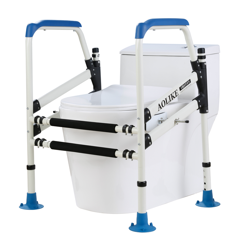 Foldable 4 Leg Commode Handle Bathroom
