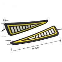 Luces Led de circulación diurna para coche y motocicleta, intermitente, color ámbar, blanco, DRL