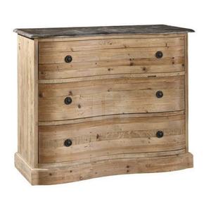 Cómoda de pino recuperado con tapa de piedra azul - Product Image 1