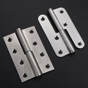 Bisagras de Acero Inoxidable Rideley de 6 Orificios y 180 Grados, Extraíbles, para Puertas de Hierro y Madera, Fácil Instalación - Product Image 1