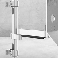 Meisonic T2-W1-UF HMI Sistema de Brazo de Suspensión, Soporte de Monitor Ajustable, Montaje VESA, Aluminio Blanco Resistente