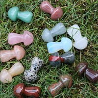 Offre Spéciale – Champignon en Cristal de Pierre Naturelle Polie de 35 mm, Sculpté, de Haute Qualité, pour la Guérison, Vente en Gros