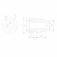 Anneau de sortie de câble en silicone personnalisable, double face, étanche, pour protection de bobine de câble