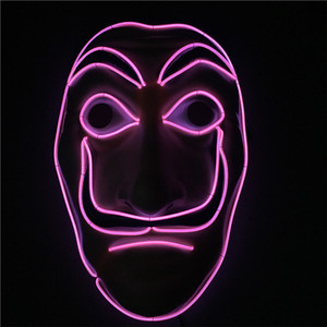 Éclairer Costume <span class=keywords><strong>Cosplay</strong></span> Party Approvisionnement Eva <span class=keywords><strong>Mousse</strong></span> LED Son Réactive Salvador Dali Néon Masque - Product Image 4