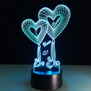 Regalo de San Valentín te amo <span class=keywords><strong>dulce</strong></span> amante corazón noche ilusión 3D amor rgb boda luz de <span class=keywords><strong>la</strong></span> noche para decoración de fiesta - Product Image 6