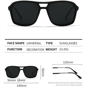 Gafas de Sol Deportivas Polarizadas con Lentes TAC, Logotipo Personalizado, Moda 2025, para Hombre y Mujer, Protección UV400, Montura Completa de Aleación, Duraderas, con Doble Puente, Cuadradas - Product Image 6