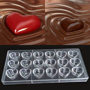 <span class=keywords><strong>Molde</strong></span> de Chocolate de <span class=keywords><strong>policarbonato</strong></span> con forma de corazón, personalizado, profesional, alta calidad - Product Image 5