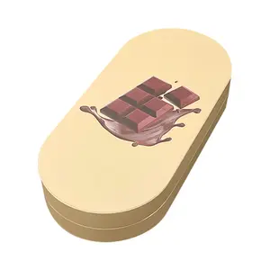 도매 사용자 정의 색상 로고 크기 초콜릿 사탕 송로 버섯 쿠키 선물 포장 고급 타원형 초콜릿 상자