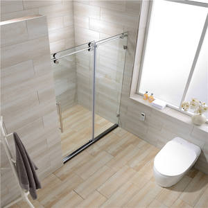 Stile Prima francese automatico scorrevole in vetro temperato porta divisorio doccia in lega di alluminio porta vetrata per <span class=keywords><strong>bagno</strong></span> o Patio - Product Image 4