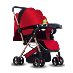 Cochecito de Bebé Ligero con Asa Reversible, Asiento Ajustable, Tela de Lino, Marco de Acero, Amortiguación de Impactos - Product Image 1