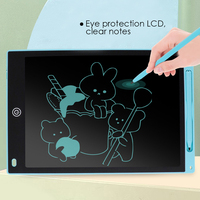 Tablette d'Écriture LCD Bleue Rose Noire, Tableau de Gribouillage Réutilisable pour Enfants, Bureau et École