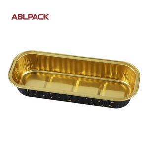 Ablpack bán buôn nhôm lá <span class=keywords><strong>container</strong></span> Vàng Đen dùng một lần nhôm lá <span class=keywords><strong>container</strong></span> Nhà Ổ chảo - Product Image 2