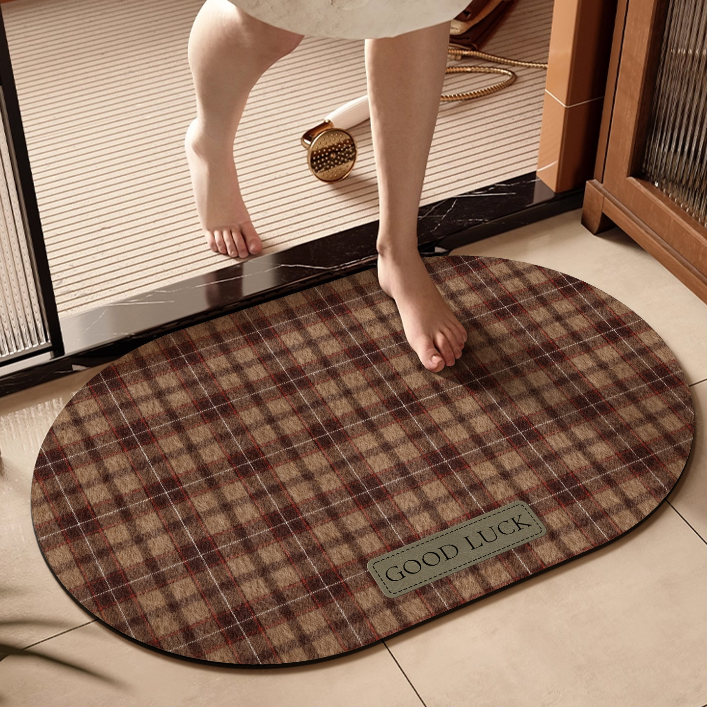 Warm Brown Blessings - Oval