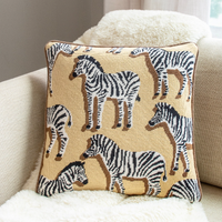 Housse de coussin personnalisée moderne en coton 100% tricoté, jetable, rectangulaire, avec fermeture éclair cachée, surpiqûres fantaisie