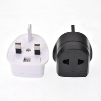Adaptateur de prise EU deux broches vers UK trois broches pour rasoir, chargeur de brosse à dents, convertisseur de prise de salle de bain