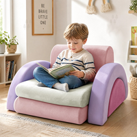 Canapé pour enfants en blocs de construction, 7 pièces, amusant, multifonctionnel, pliable, patchwork, coussin doux, petit canapé pour bébé