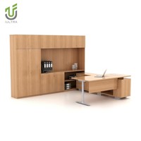 Bureau de direction IULTRA Design de bureau exécutif, mode moderne en forme de L, table de luxe pour PDG, matériaux uniques