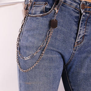 Double Layer Square Waist <b>Chain</b> Silver Zinc Alloy Geometric Unisex Fashion Body <b>Chain</b> Daily Wear - Product Image 2