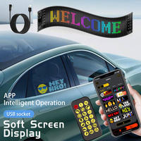USB 5V Devil's Eye Car LED Pixel Panel Light Programmable Animation Scrolling Matrix for Cars & Trucks New Condition