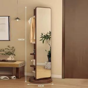 Étagère de rangement sur mesure pleine longueur avec miroir, décoration intérieure multifonctionnelle, design moderne - Product Image 4