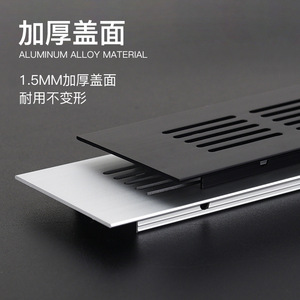 ฝาครอบช่องระบายอากาศอลูมิเนียมอัลลอยด์ Ai Siqi หนา 1.5 มม. สีเงิน ฝาครอบรูสายไฟในตู้แบบมินิมอลทันสมัย - Product Image 1