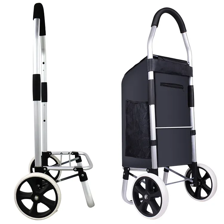 Vente en gros de chariot à provisions chariot de marché portable chariot sac à provisions chariot de magasin avec roues carton pliable en plastique Tianyu