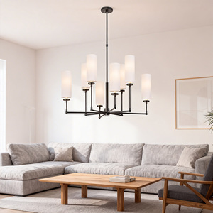 Lampadario a Sospensione LED <span class=keywords><strong>in</strong></span> Stile Americano, Illuminazione per Isola Cucina <span class=keywords><strong>in</strong></span> Ottone, Lampada da Soffitto Moderna per Soggiorno e Sala da Pranzo - Product Image 3