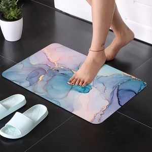 Tapis de salle de bain absorbant l'eau en diatomite, pliable, à séchage rapide, avec logo personnalisé, pour sol en marbre, vente en gros - Product Image 2