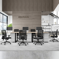 Fauteuils de bureau exécutifs ergonomiques pivotants à dossier haut, confortables et modernes, de luxe, inclinables, en maille, de la marque KMJ Wholesale.