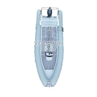 Bateau semi-rigide gonflable (RIB) de 800 cm, robuste, pour les missions de sauvetage SAR, coque en aluminium de qualité marine, pêche sportive, moteur hors-bord