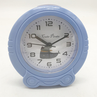 Jam Alarm Analog Digital Desktop dengan Lampu Latar Bertenaga Baterai untuk Anak-anak, Kantor, Ruang Tamu, Dapur, Terbuat dari Bahan ABS