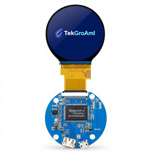 Portable Mini IPS LCD Round Screen 2.1 Inch 480x480 Display with Micro for Control Board Made in China