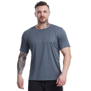 Cross-border Casual Plus-size Mens Summer Mesh Breathable Quick-dry Solid Short-sleeve <strong>T</strong>-<strong>shirt</strong> Basketball - Product Image 1