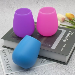Creative Portable Wine Glass Beer Cup Food-Grade <b>Silicone</b> Outdoor Party Use Durable 5.5cm Diameter 10.5cm Height Various Colors - Product Image 2