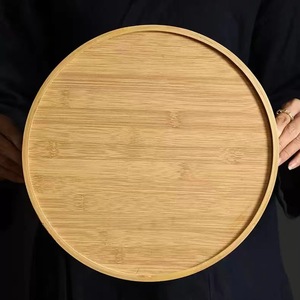 Wooden Round <b>Tray</b> With Painted Design For <b>Tea</b> Coffee Serving And Snacks - Product Image 4