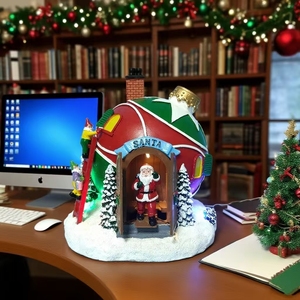 Adorno de resina de Casa de elfo LED de color personalizable, decoración de mesa hecha a mano para vacaciones de Navidad, suministro de <span class=keywords><strong>regalo</strong></span> de calidad - Product Image 2