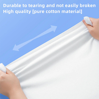 Ensemble de draps de lit jetables portables pour hôtel et hôpital Draps plats uniques de style uni en tailles Queen et King pour un usage domestique