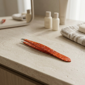 Pince à épiler sourcils incurvée 45-50° personnalisable ASAP, en acier inoxydable, faite à la main, écologique, à pointe coudée, très vendue - Product Image 5