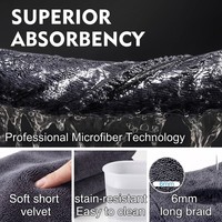 Serviette de séchage auto en microfibre torsadée 600GSM 800GSM 80/20, sans rayures, sécurisée pour la peinture, pour le lavage et le detailing automobile