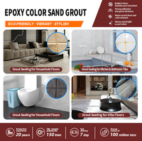 Mortier mat coloré pour mosaïque, idéal pour les projets de rénovation intérieure avec remplissage décoratif des joints pour murs et sols.