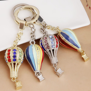 Llavero de Moda con Diamantes de Imitación de Globo Aerostático, de Aleación de Zinc Esmaltada, para Turistas de Turquía y Cappadocia, Colgante para Bolso de Mujer - Product Image 5