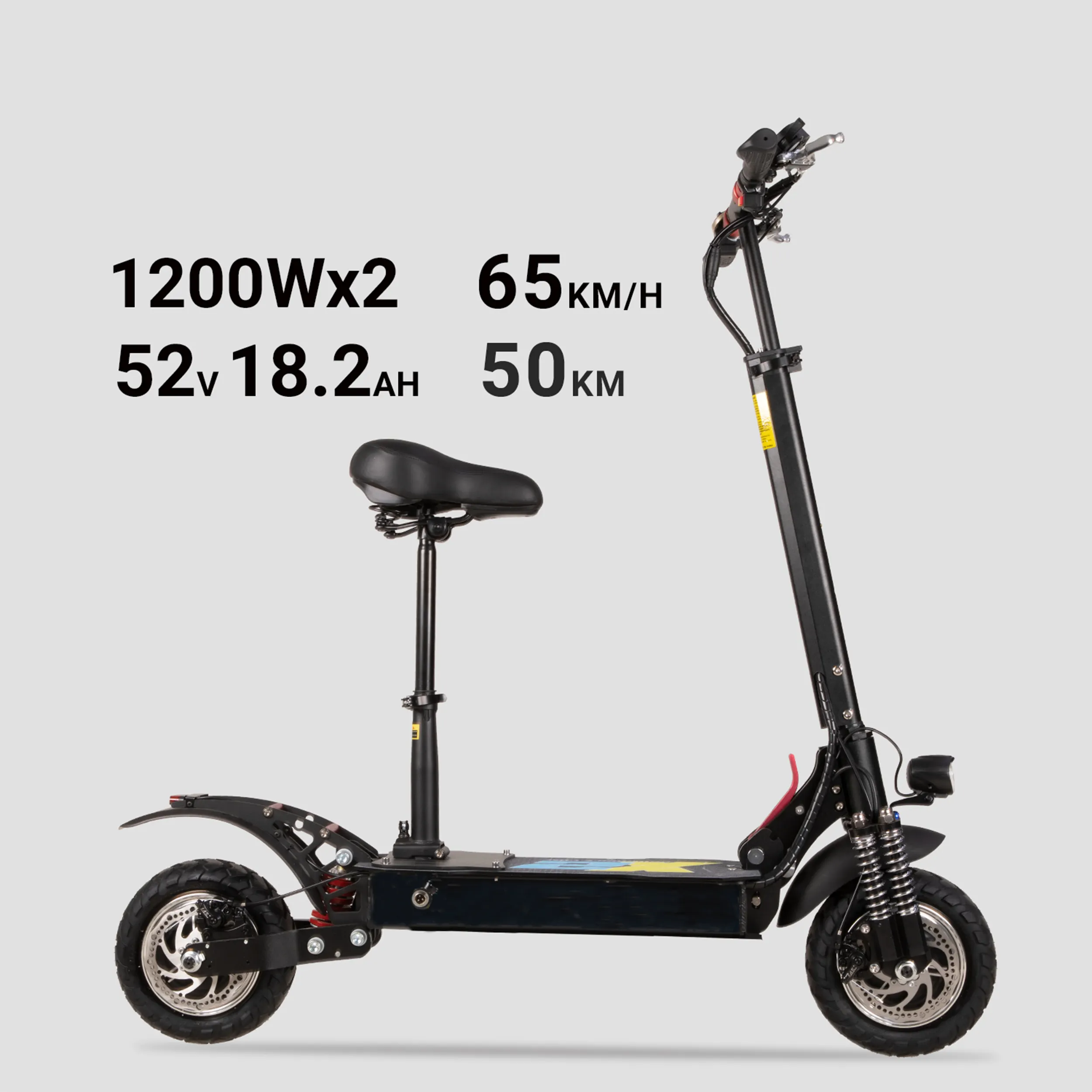 2024 mới off-road hai bánh xe X2 1000W nhanh Điện Xe tay ga với hệ thống treo động cơ kép 2000W 10 inch pin có thể tháo rời Escooter